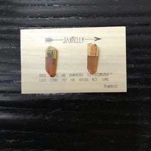 Natural Crystal Earrings w/ Sterling Posts